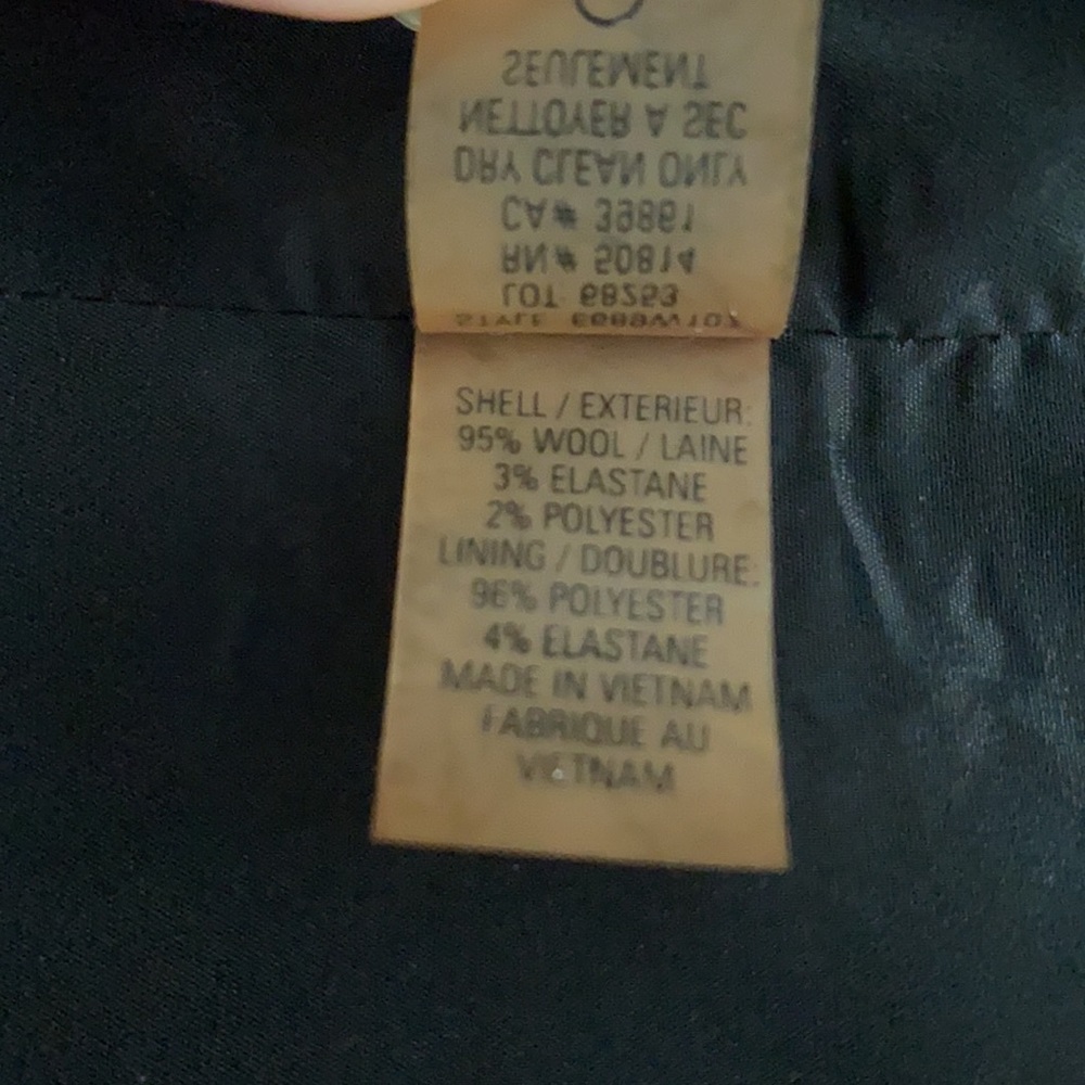 Elie Tahari Black Micro Pinstripe Suit Blazer Jacket Size 2 - Picture 13 of 13